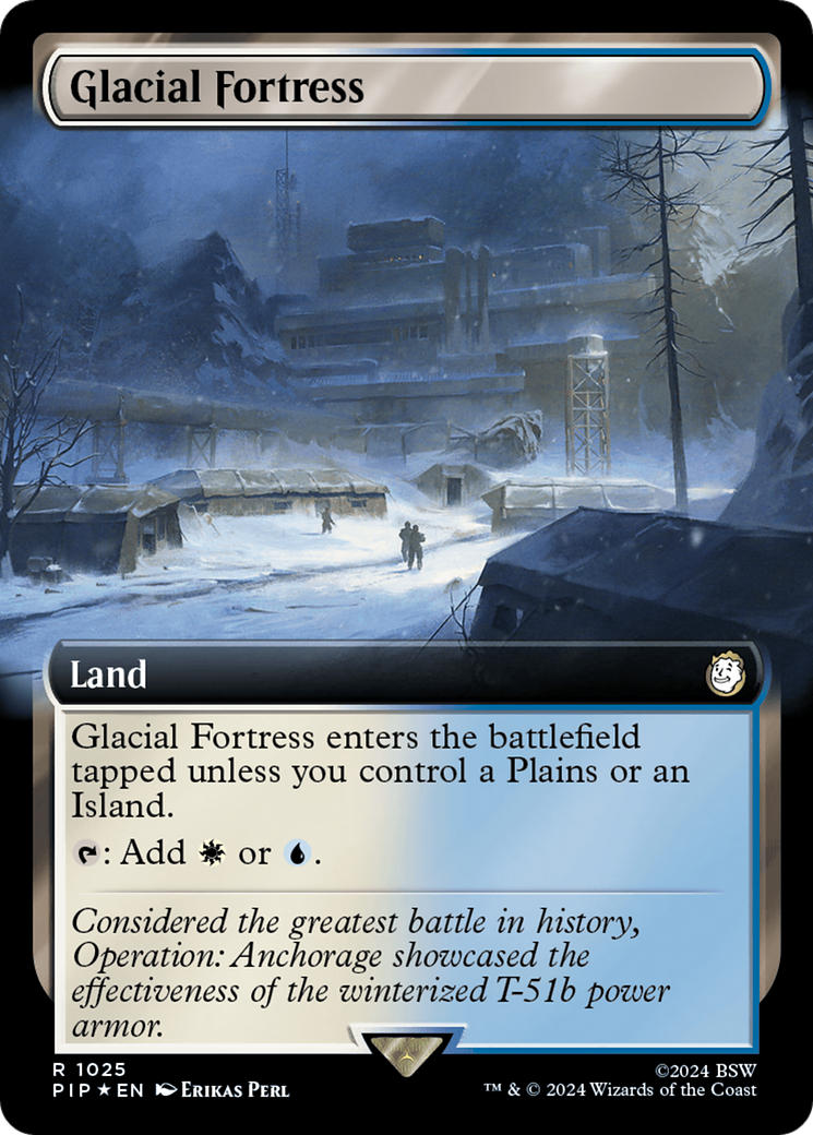 Glacial Fortress (Extended Art) (Surge Foil) [Fallout] | Galaxy Games LLC