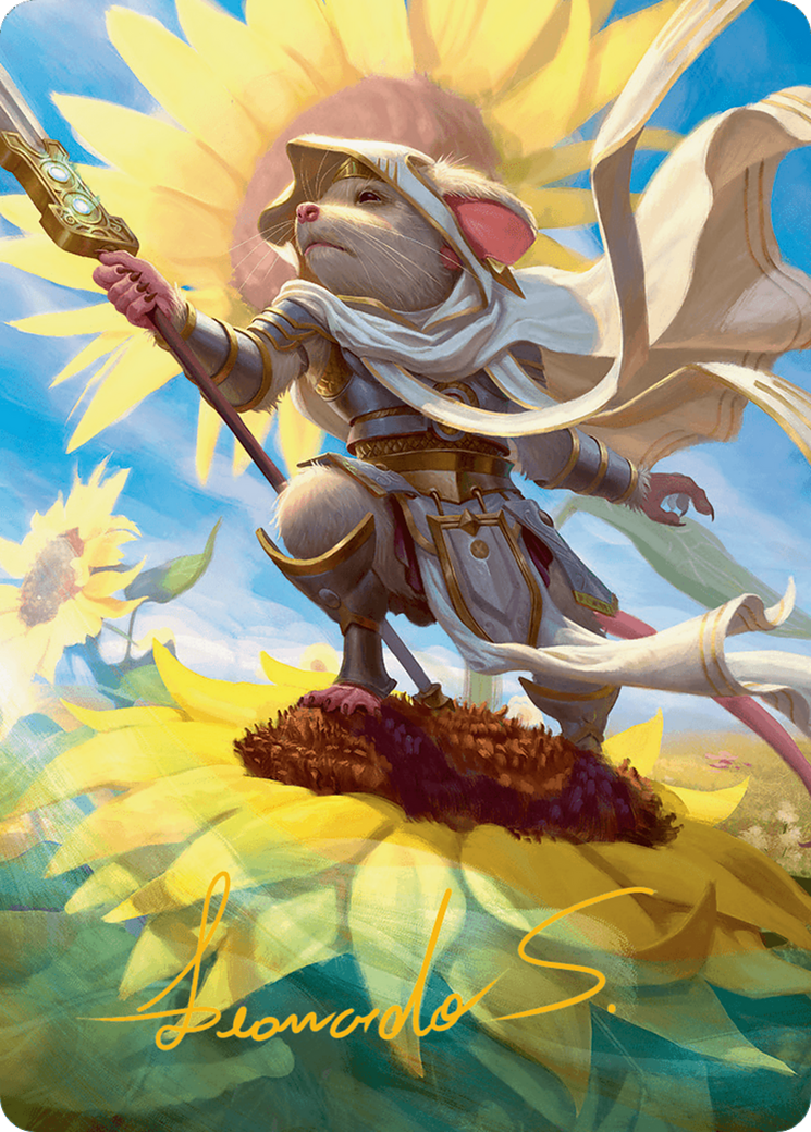 Elspeth, Sun's Champion Art Card (Gold-Stamped Signature) [Bloomburrow Art Series] | Galaxy Games LLC