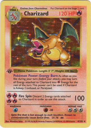 Charizard (4/102) (Shadowless) [Base Set 1st Edition] | Galaxy Games LLC