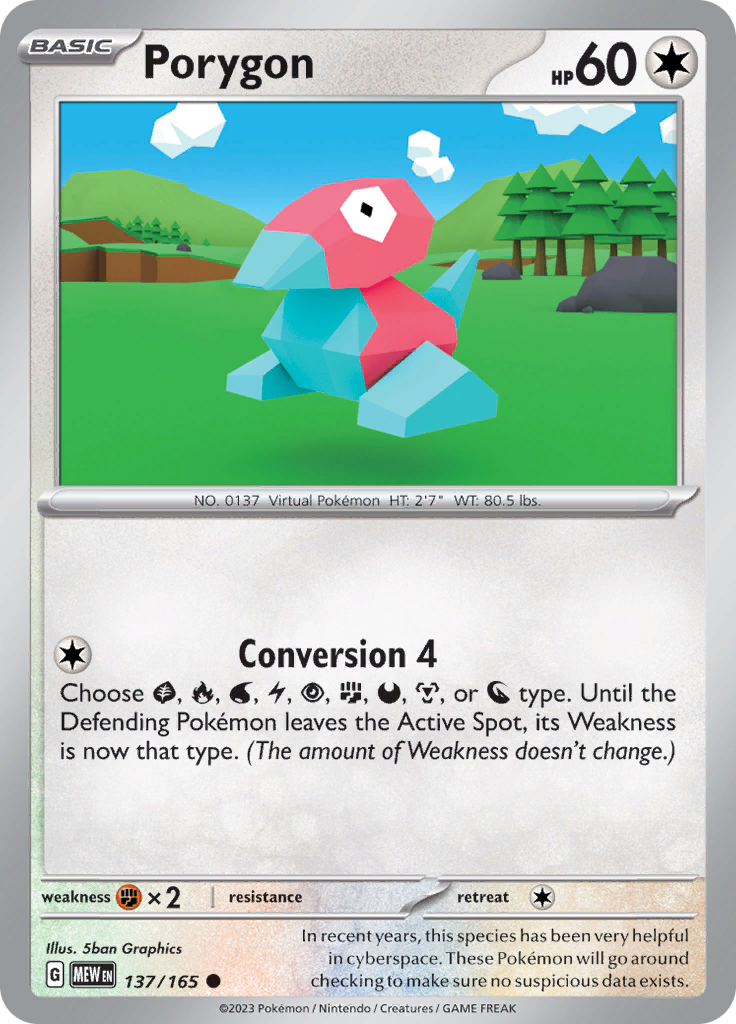 Porygon (137/165) [Scarlet & Violet: 151] | Galaxy Games LLC