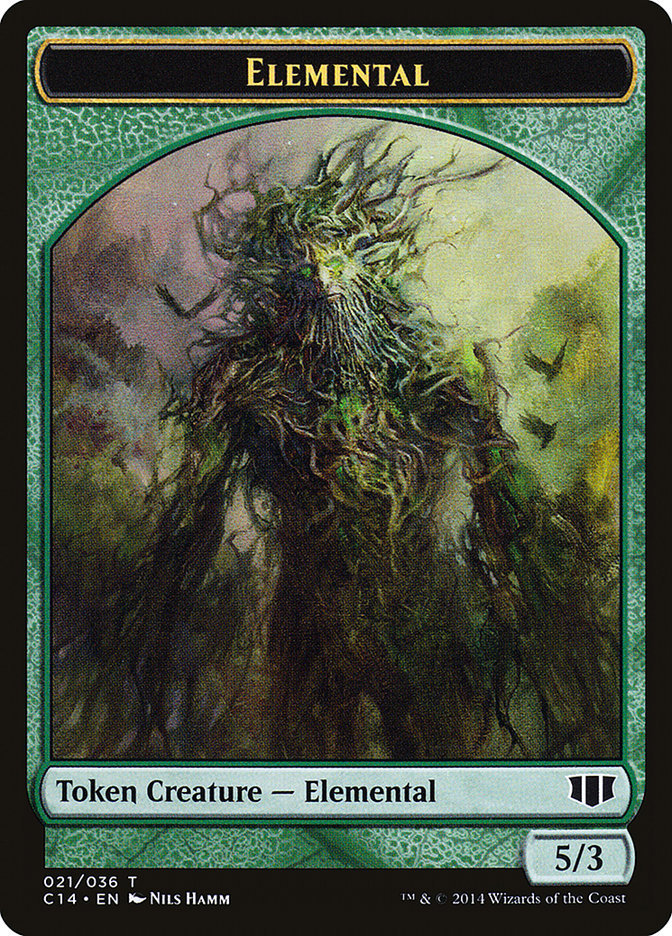 Elemental // Beast (019/036) Double-Sided Token [Commander 2014 Tokens] | Galaxy Games LLC