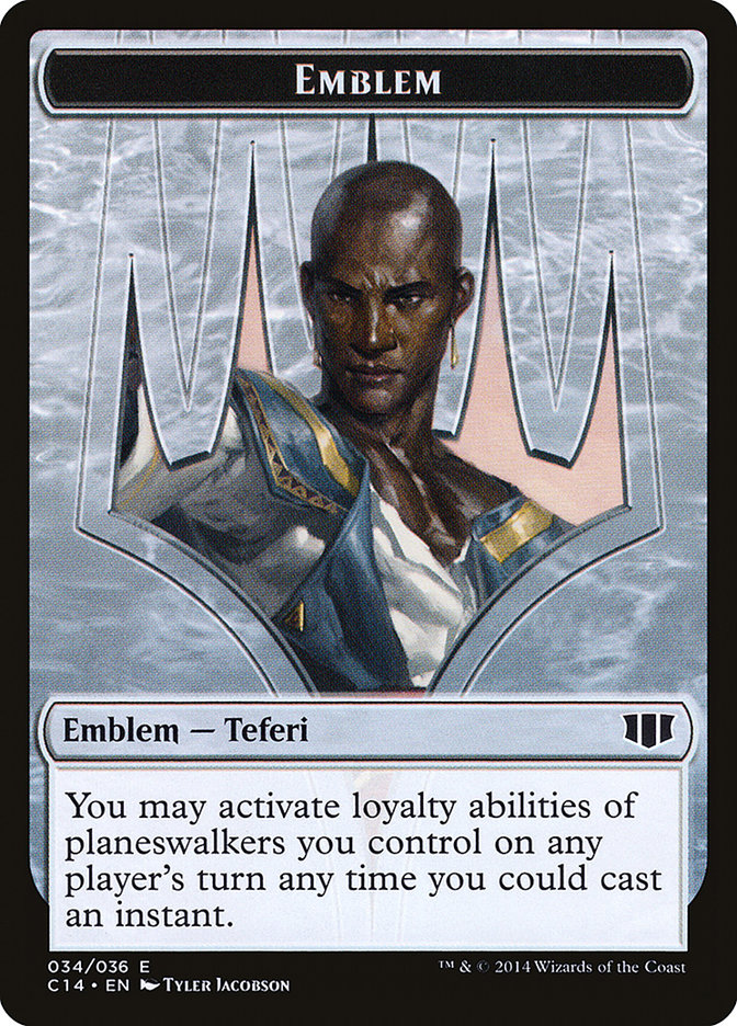 Teferi, Temporal Archmage Emblem // Zombie (011/036) Double-Sided Token [Commander 2014 Tokens] | Galaxy Games LLC