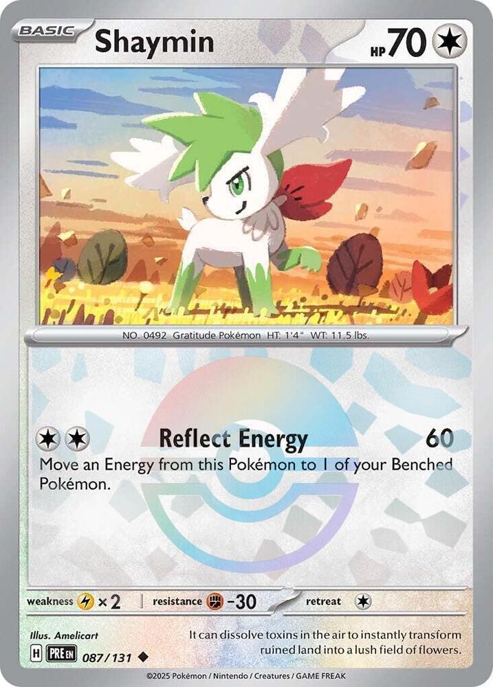 Shaymin (087/131) (Poke Ball Pattern) [Scarlet & Violet: Prismatic Evolutions] | Galaxy Games LLC