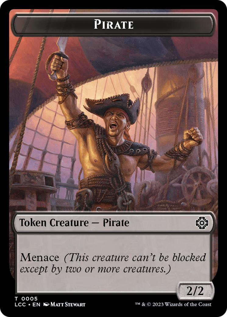 The Monarch // Pirate Double-Sided Token [The Lost Caverns of Ixalan Commander Tokens] | Galaxy Games LLC