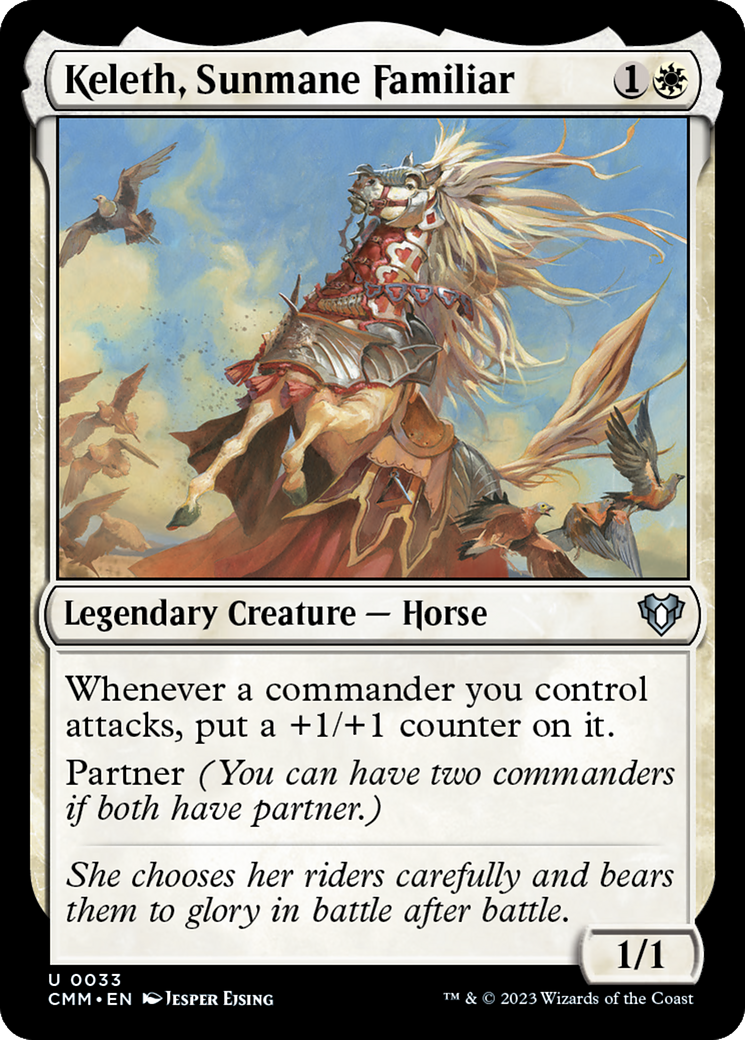 Keleth, Sunmane Familiar [Commander Masters] | Galaxy Games LLC