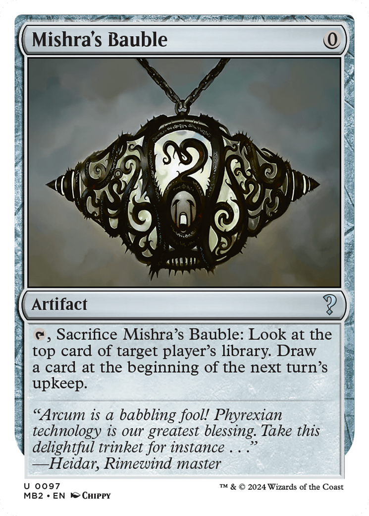 Mishra's Bauble (White Border) [Mystery Booster 2] | Galaxy Games LLC