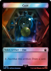 Copy // Clue (0055) Double-Sided Token (Surge Foil) [Doctor Who Tokens] | Galaxy Games LLC