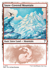 Snow-Covered Mountain (White Border) [Mystery Booster 2] | Galaxy Games LLC