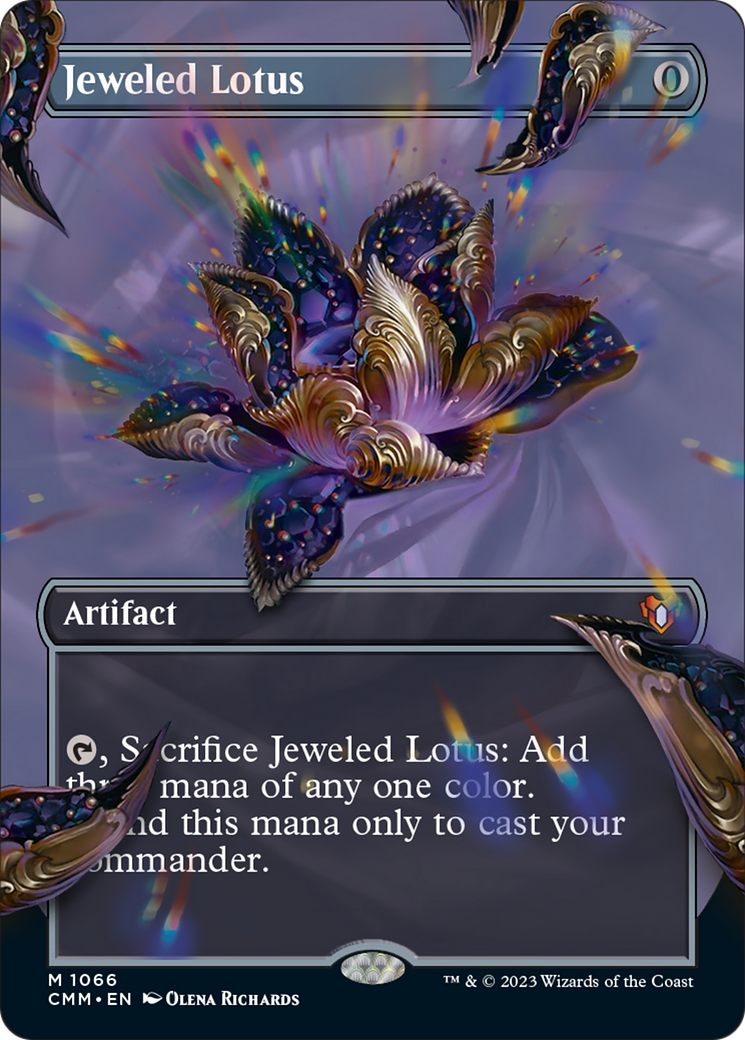 Jeweled Lotus (Borderless Textured Foil Frame Break) [Commander Masters] | Galaxy Games LLC