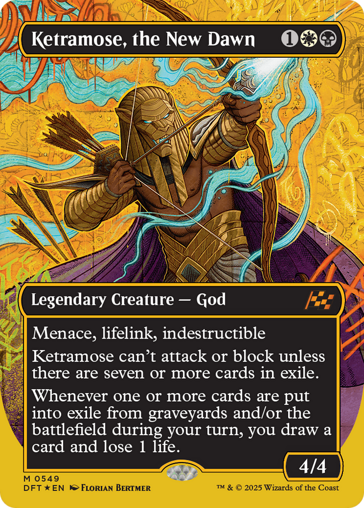 Ketramose, the New Dawn (Borderless) (First-Place Foil) [Aetherdrift] | Galaxy Games LLC