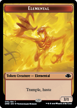 Goblin // Elemental Double-Sided Token [Dominaria Remastered Tokens] | Galaxy Games LLC