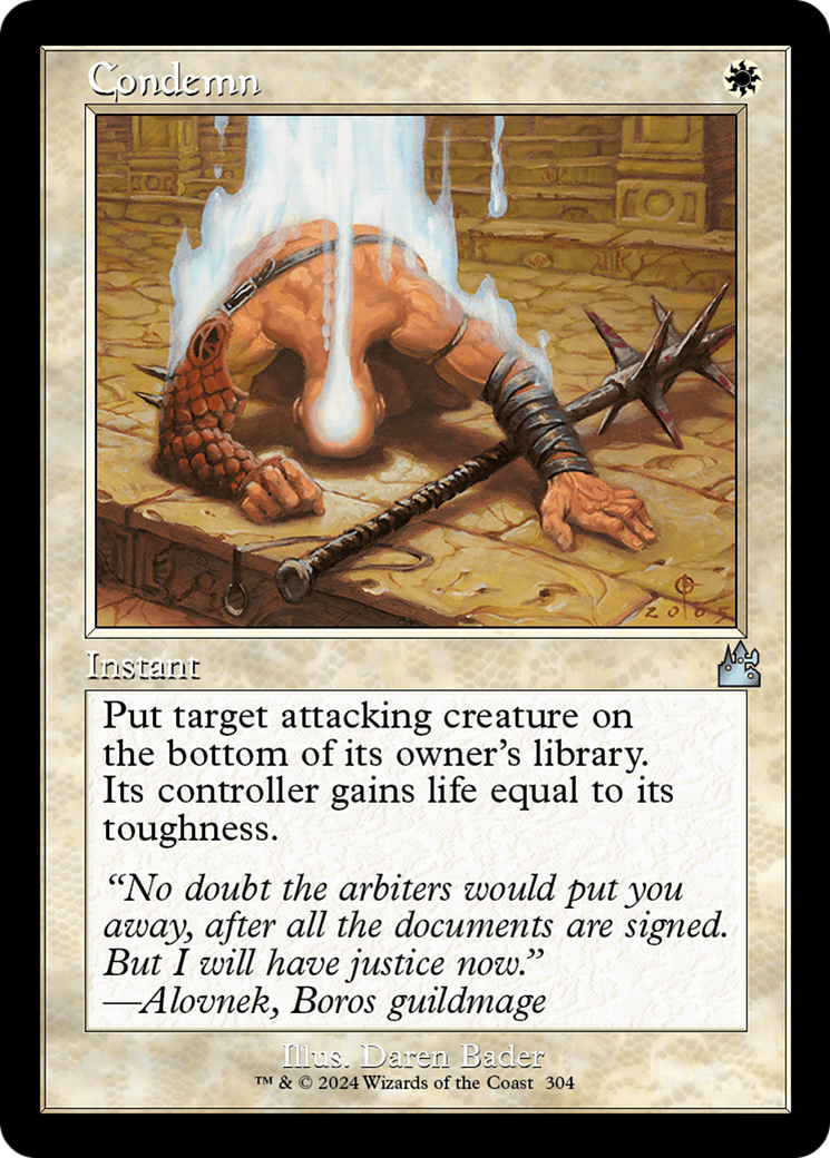 Condemn (Retro Frame) [Ravnica Remastered] | Galaxy Games LLC