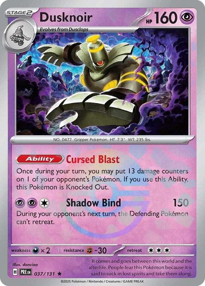 Dusknoir (037/131) (Poke Ball Pattern) [Scarlet & Violet: Prismatic Evolutions] | Galaxy Games LLC