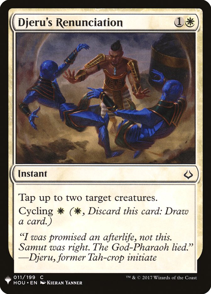 Djeru's Renunciation [Mystery Booster] | Galaxy Games LLC