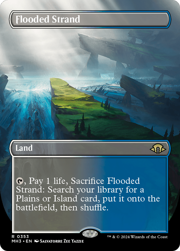 Flooded Strand (Borderless) [Modern Horizons 3] | Galaxy Games LLC