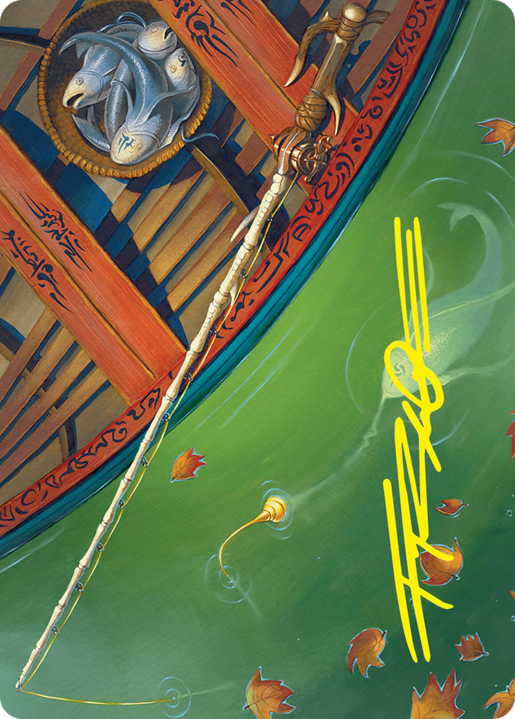 Fishing Pole Art Card (18/54) (Gold-Stamped Signature) [Foundations Art Series] | Galaxy Games LLC