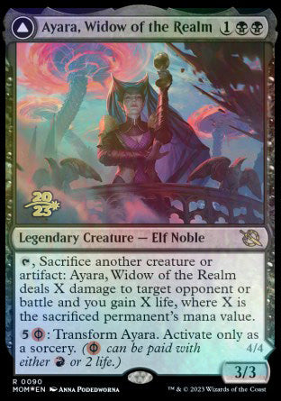 Ayara, Widow of the Realm // Ayara, Furnace Queen [March of the Machine Prerelease Promos] | Galaxy Games LLC