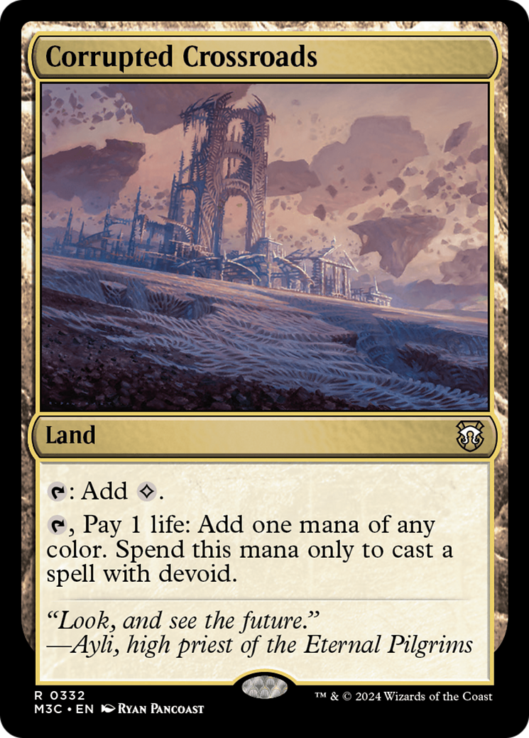 Corrupted Crossroads (Ripple Foil) [Modern Horizons 3 Commander] | Galaxy Games LLC