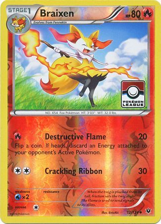 Braixen (12/124) (League Promo) [XY: Fates Collide] | Galaxy Games LLC