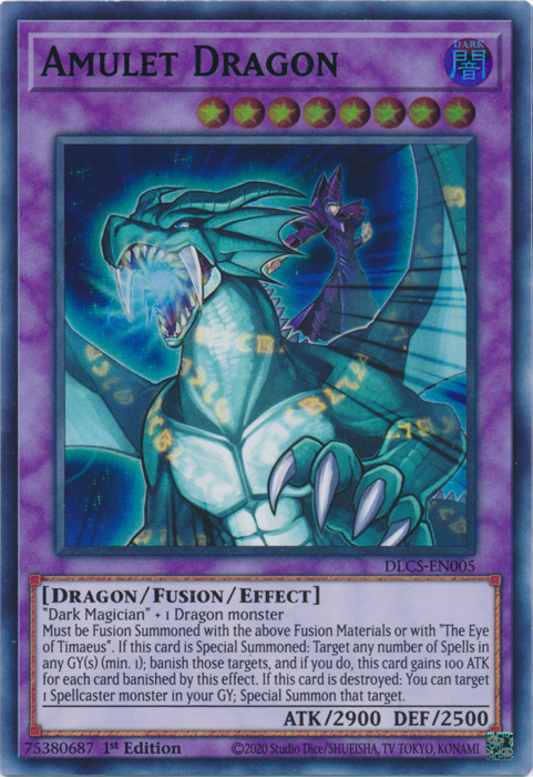 Amulet Dragon (Green) [DLCS-EN005] Ultra Rare | Galaxy Games LLC