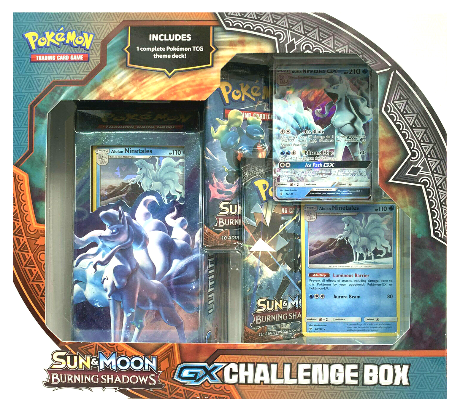 Sun & Moon: Burning Shadows - Challenge Box (Alolan Ninetales GX) | Galaxy Games LLC