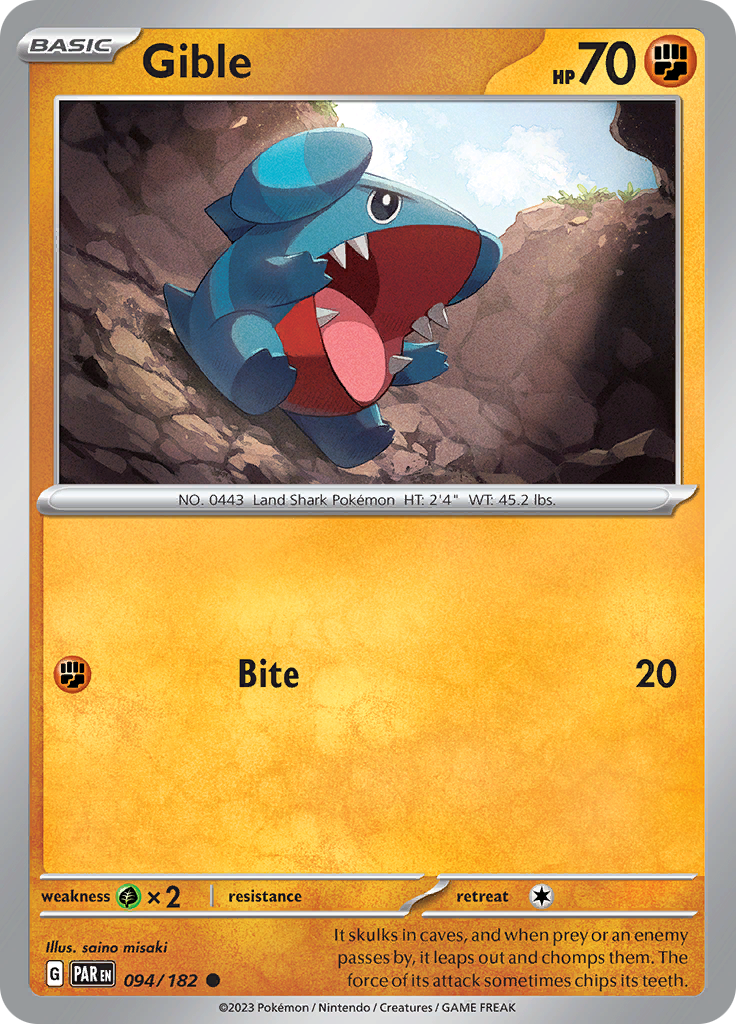 Gible (094/182) [Scarlet & Violet: Paradox Rift] | Galaxy Games LLC