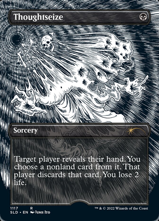 Thoughtseize (Borderless Etched Foil) [Secret Lair Drop Series] | Galaxy Games LLC