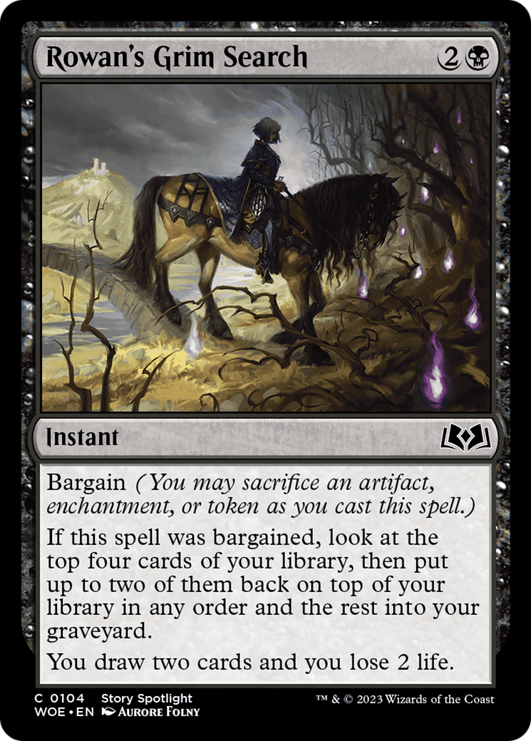 Rowan's Grim Search [Wilds of Eldraine] | Galaxy Games LLC