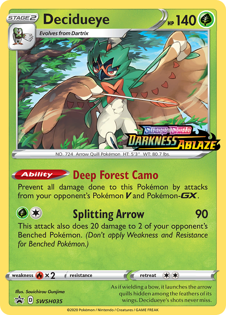 Decidueye (SWSH035) (Prerelease Promo) [Sword & Shield: Black Star Promos] | Galaxy Games LLC