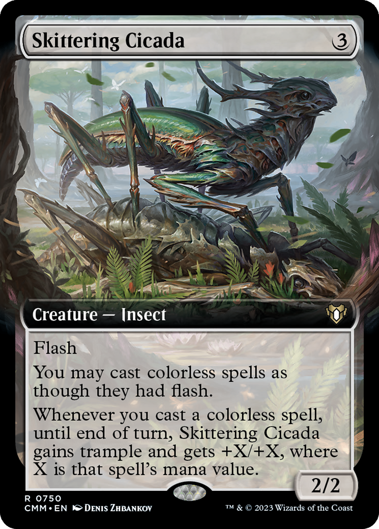 Skittering Cicada (Extended Art) [Commander Masters] | Galaxy Games LLC