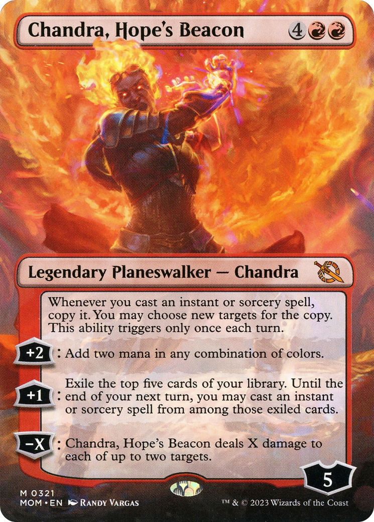 Chandra, Hope's Beacon (Borderless Alternate Art) [March of the Machine] | Galaxy Games LLC