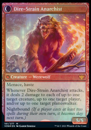 Volatile Arsonist // Dire-Strain Anarchist [Innistrad: Crimson Vow Prerelease Promos] | Galaxy Games LLC