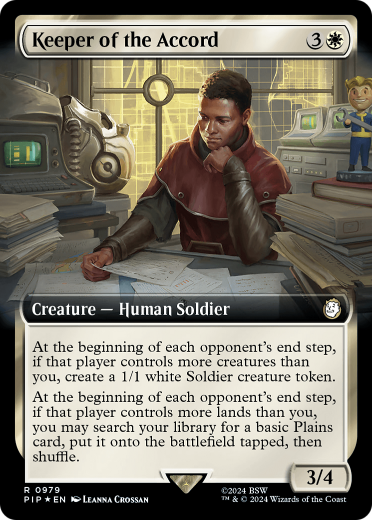Keeper of the Accord (Extended Art) (Surge Foil) [Fallout] | Galaxy Games LLC