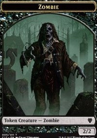 Zombie // Gold Double-Sided Token [Commander 2017 Tokens] | Galaxy Games LLC