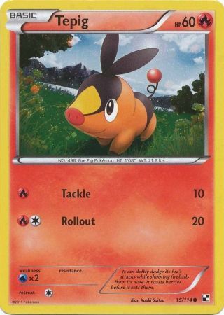 Tepig (15/114) (Cosmos Holo) [Black & White: Base Set] | Galaxy Games LLC