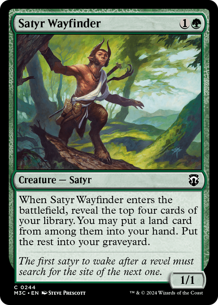 Satyr Wayfinder (Ripple Foil) [Modern Horizons 3 Commander] | Galaxy Games LLC