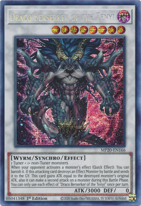 Draco Berserker of the Tenyi [MP20-EN166] Prismatic Secret Rare | Galaxy Games LLC