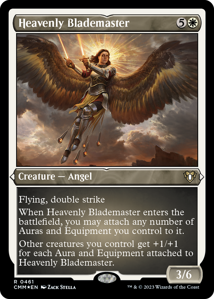 Heavenly Blademaster (Foil Etched) [Commander Masters] | Galaxy Games LLC