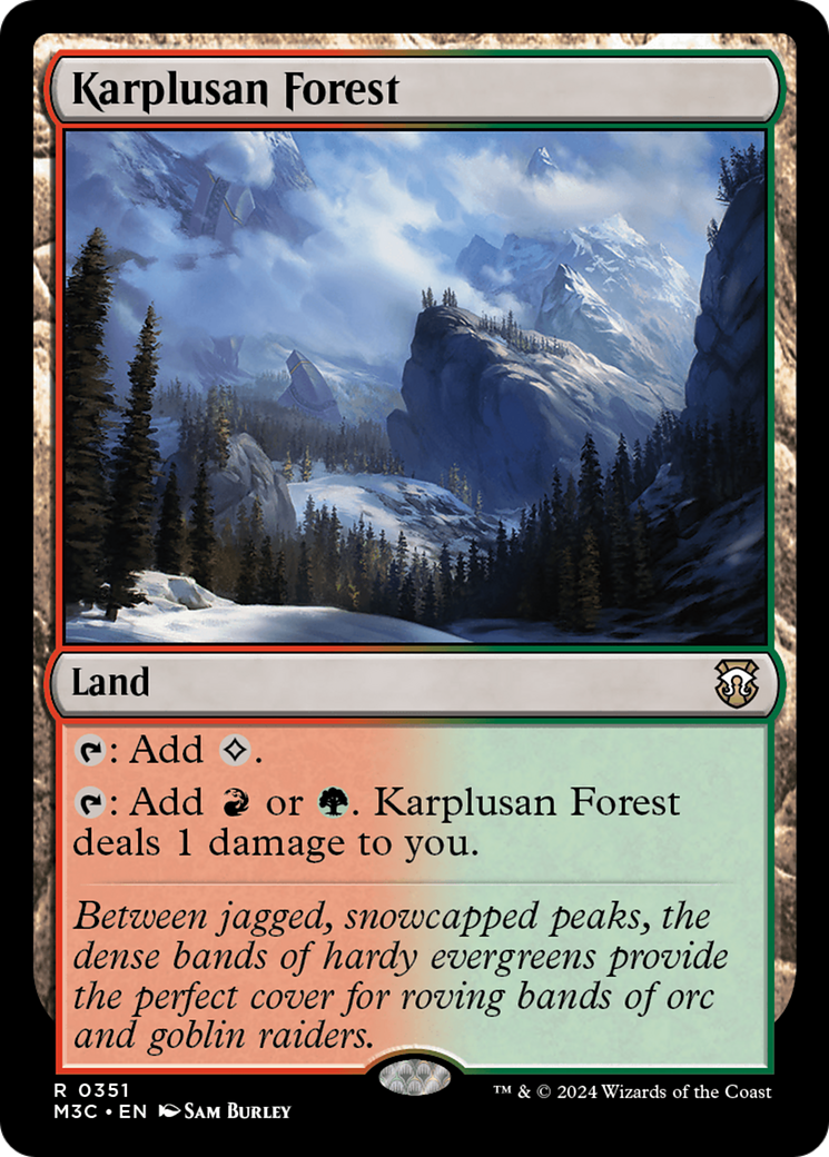 Karplusan Forest (Ripple Foil) [Modern Horizons 3 Commander] | Galaxy Games LLC