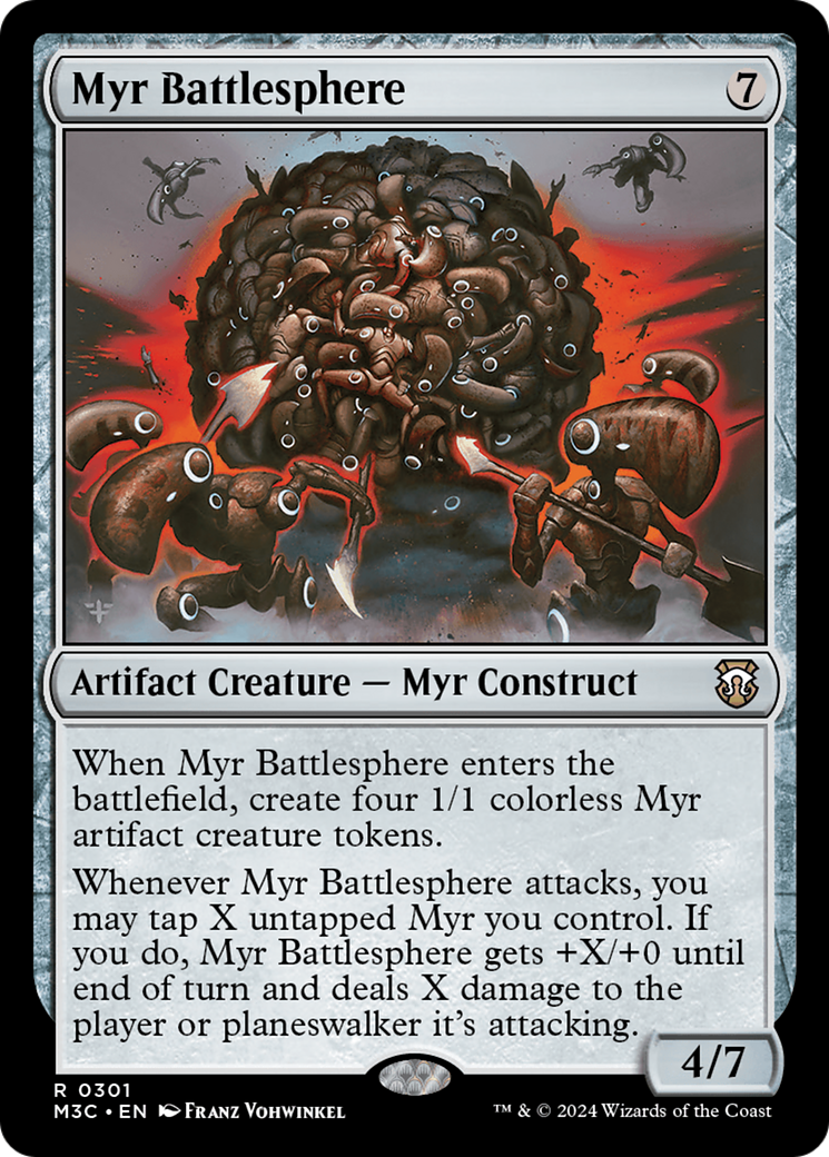 Myr Battlesphere (Ripple Foil) [Modern Horizons 3 Commander] | Galaxy Games LLC