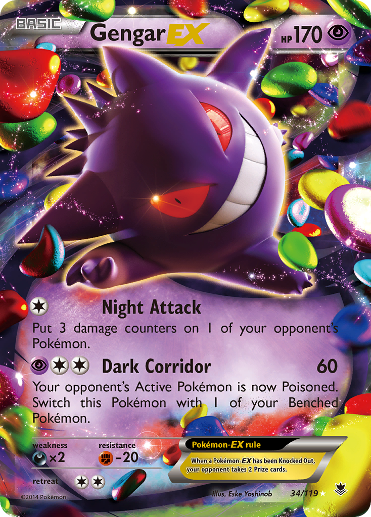 Gengar EX (34/119) [XY: Phantom Forces] | Galaxy Games LLC