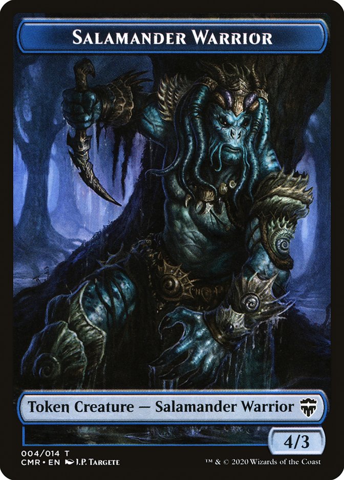 Salamander Warrior // Thrull Double-Sided Token [Commander Legends Tokens] | Galaxy Games LLC