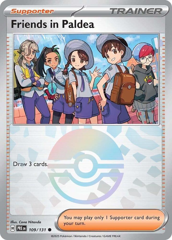 Friends in Paldea (109/131) (Poke Ball Pattern) [Scarlet & Violet: Prismatic Evolutions] | Galaxy Games LLC