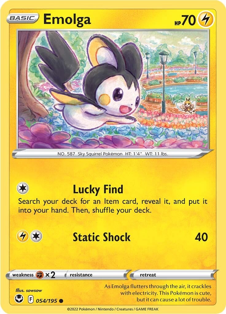 Emolga (054/195) [Sword & Shield: Silver Tempest] | Galaxy Games LLC