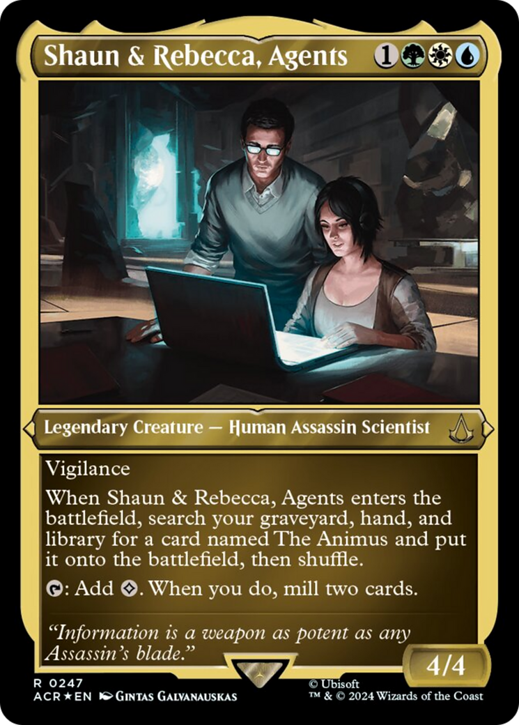 Shaun & Rebecca, Agents (Foil Etched) [Assassin's Creed] | Galaxy Games LLC