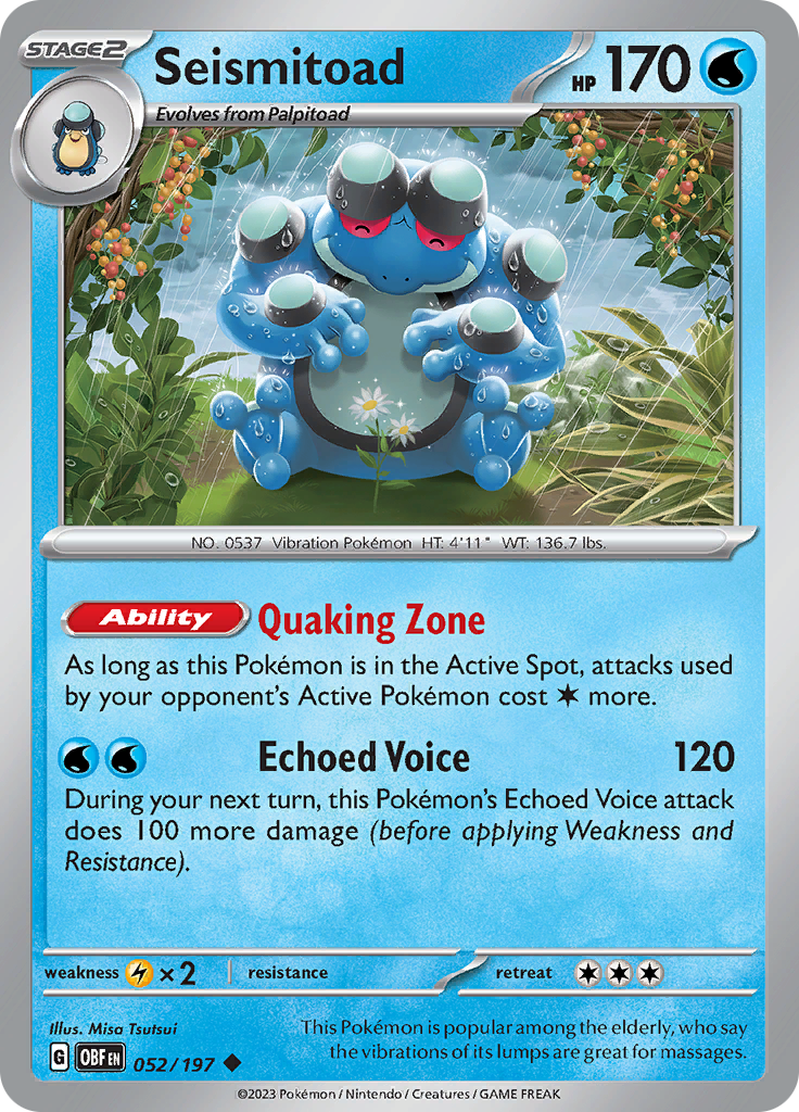 Seismitoad (052/197) [Scarlet & Violet: Obsidian Flames] | Galaxy Games LLC