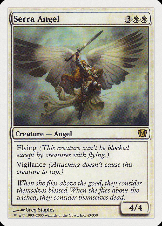 Serra Angel (9th Edition) [Oversize Cards] | Galaxy Games LLC