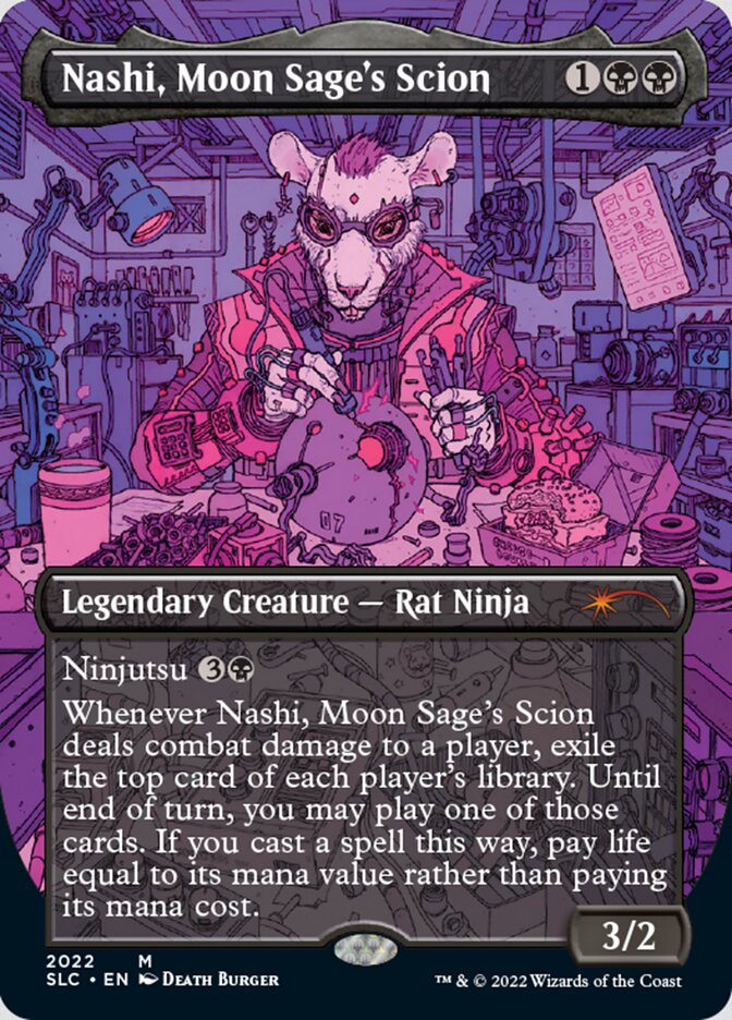 Nashi, Moon Sage's Scion (Borderless) [Secret Lair Countdown Kit] | Galaxy Games LLC