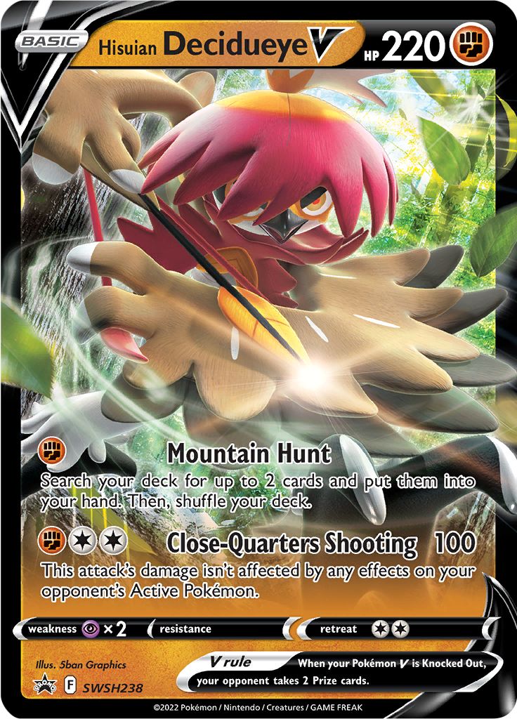 Hisuian Decidueye V (SWSH238) [Sword & Shield: Black Star Promos] | Galaxy Games LLC