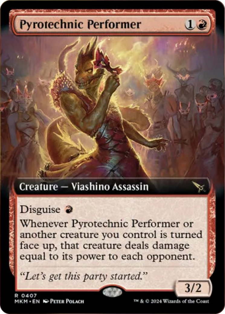 Pyrotechnic Performer (Extended Art) [Murders at Karlov Manor] | Galaxy Games LLC